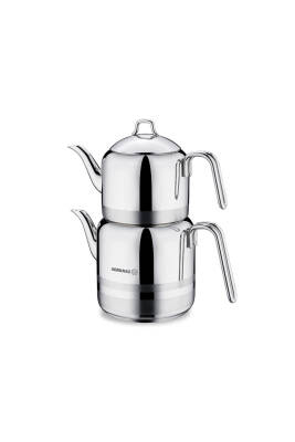 A113 Mega Astra2 Çelik Çaydanlık Takımı İndüksiyonlu 1,6 Lt  2,8 Lt