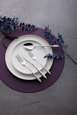 Akasya 24 Parça 6 Kişilik Kutulu Çatal Kaşık Bıçak Takımı - 3