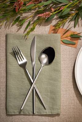 Alya 84 Parça 12 Kişilik Çatal Kaşık Bıçak Takımı Lüks Kutulu