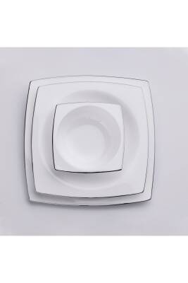 Bone Collection 60 Parça Kare Yemek Takımı Platin - 2