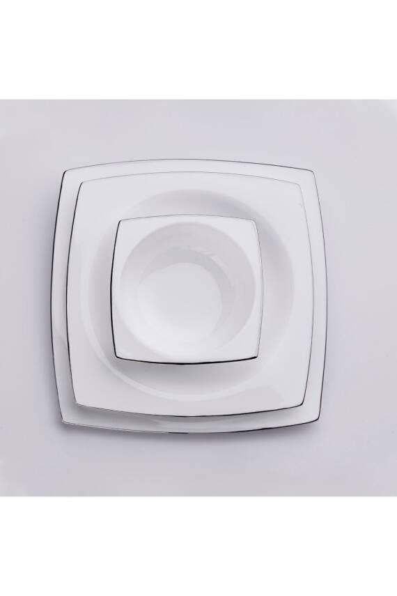 Bone Collection 60 Parça Kare Yemek Takımı Platin - 2