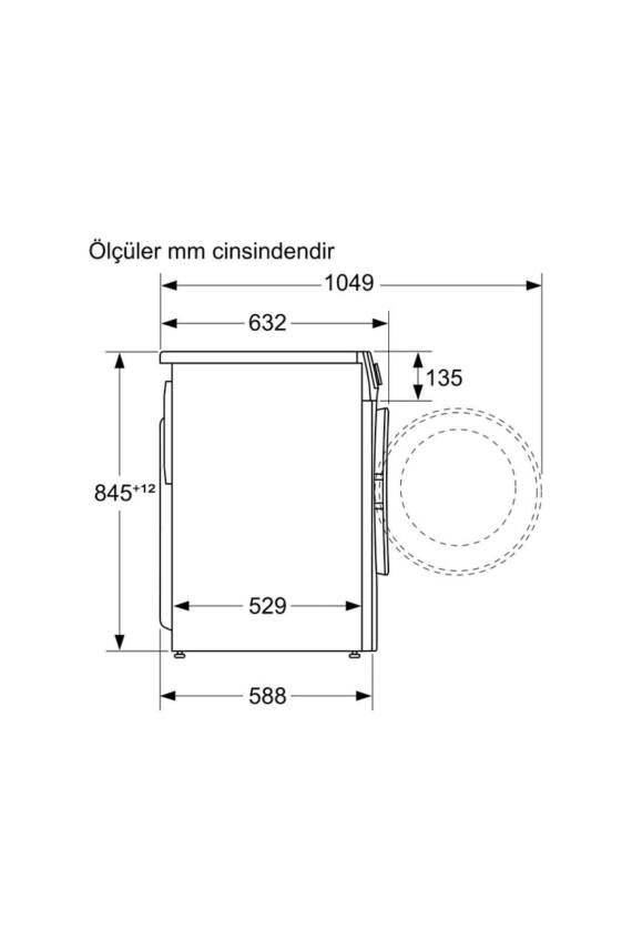 CGA142X0TR A Enerji Sınıfı 9 Kg 1200 Devir Çamaşır Makinesi Beyaz - 6