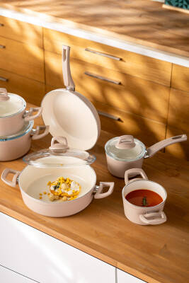 Crystal 11 Parça Tencere Seti Rosegold - 2