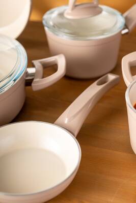 Crystal 11 Parça Tencere Seti Rosegold - 7