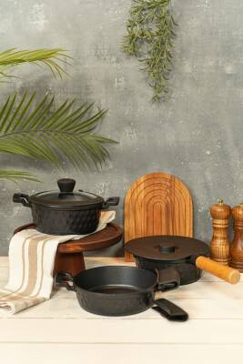 Diamond 5 Parça Yanmaz Yapışmaz Elmas Midi Set