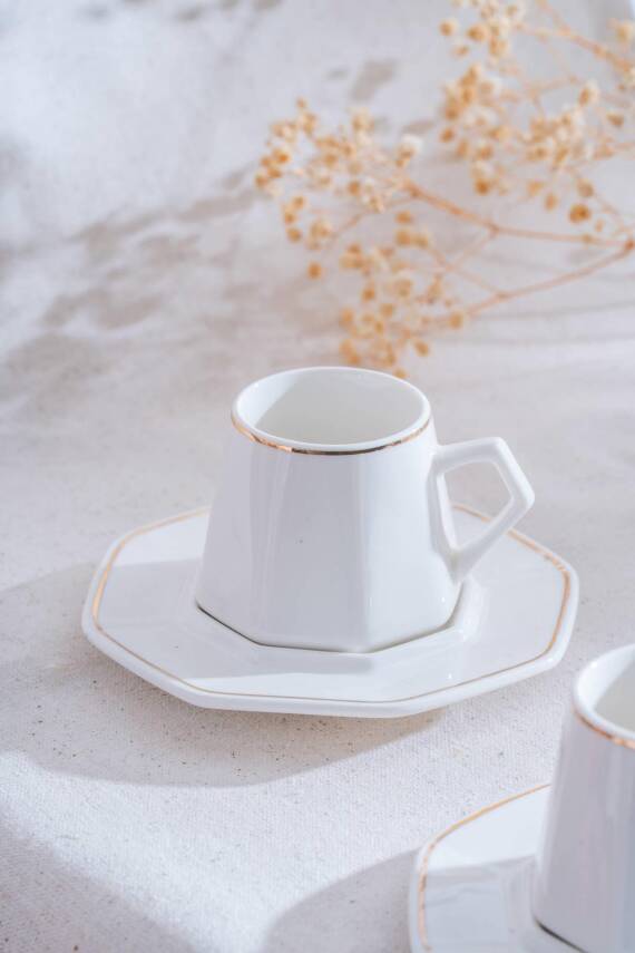 Elara Gold 6 Kişilik Kahve Fincanı Takımı - 90 ml - 2