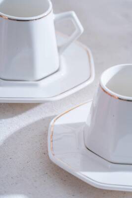 Elara Gold 6 Kişilik Kahve Fincanı Takımı - 90 ml - 4