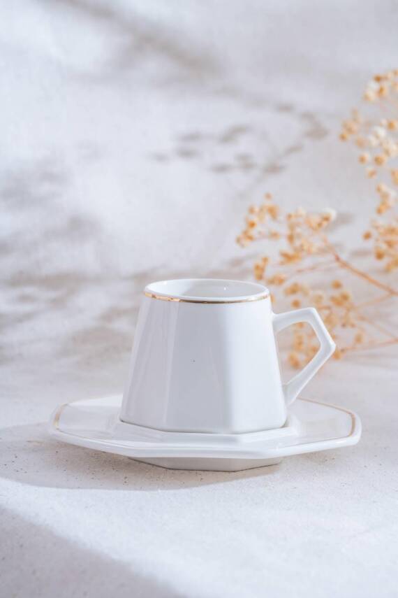 Elara Gold 6 Kişilik Kahve Fincanı Takımı - 90 ml - 6