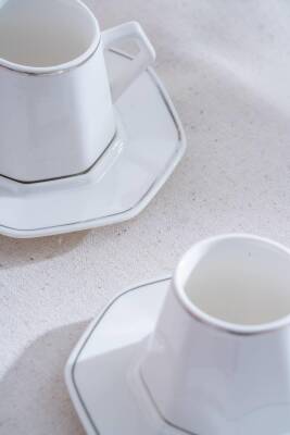 Elara Silver 6 Kişilik Kahve Fincanı Takımı - 90 ml - 4