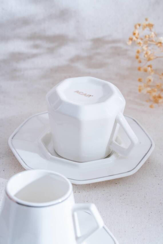 Elara Silver 6 Kişilik Kahve Fincanı Takımı - 90 ml - 5