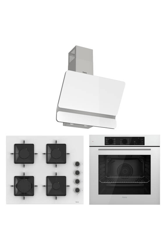 Elegant Line Plus Beyaz Ankastre Set ( Qbl62cb-ss206-d081 ) - 1