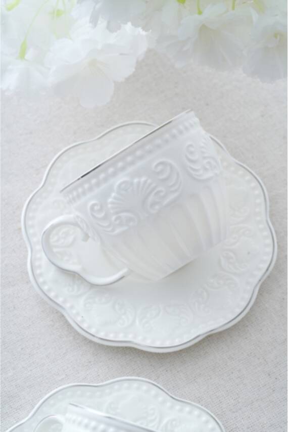 Fiona Gümüş 6 Kişilik Çay Fincan Takımı SYT-06063 - 1