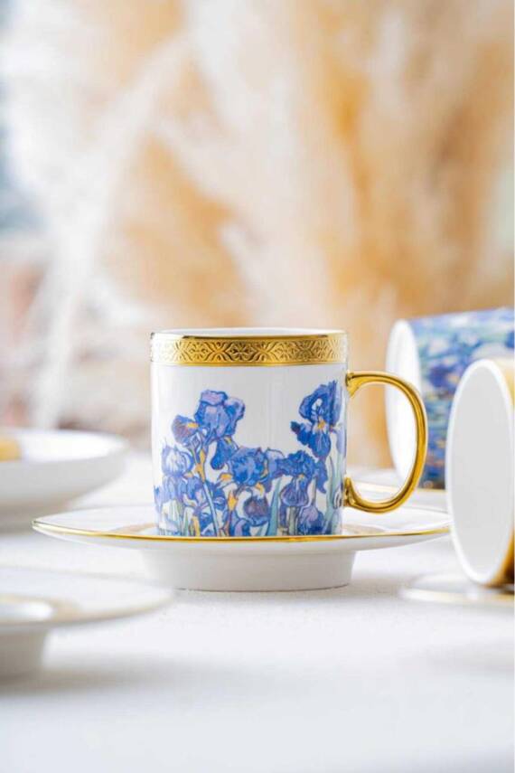 HXF-06860 Lanthe Lone Mavi 6lı Kahve Fincanı Takımı - 2