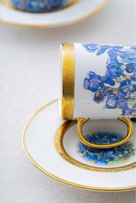 HXF-06860 Lanthe Lone Mavi 6lı Kahve Fincanı Takımı - 3