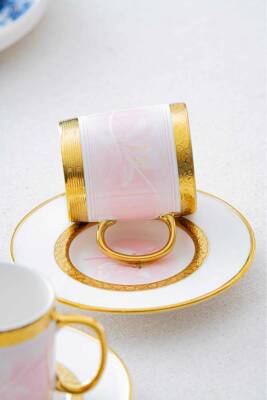 HXF-06860 Lanthe Lone Pembe 6lı Kahve Fincanı Takımı - 3