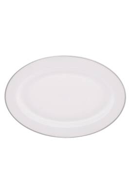 New Marly Porselen 60 Parça 12 Kişilik Yuvarlak Yemek Takımı Platin - 5