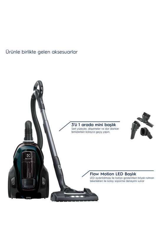 Pure C9 PC91-8STM 72 Db Toz Torbasız LED Başlıklı Elektrikli Süpürge- 10 YIL Motor Garantili - 8