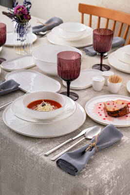 Sirius Gold Fine Bone 59 Parça 12 Kişilik Yemek Takımı