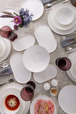 Sirius Gold Fine Bone 59 Parça 12 Kişilik Yemek Takımı - 2