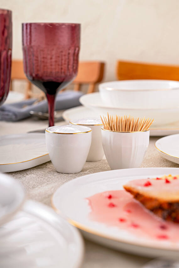 Sirius Gold Fine Bone 59 Parça 12 Kişilik Yemek Takımı - 3