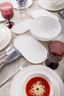 Sirius Gold Fine Bone 59 Parça 12 Kişilik Yemek Takımı - 5