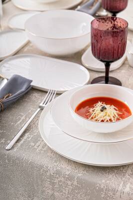 Sirius Gold Fine Bone 59 Parça 12 Kişilik Yemek Takımı - 6