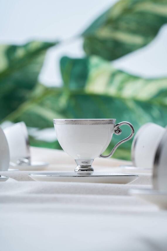 Thelma Beyaz 6 Kişilik Kahve Fincanı Takımı - 90 ml - 1