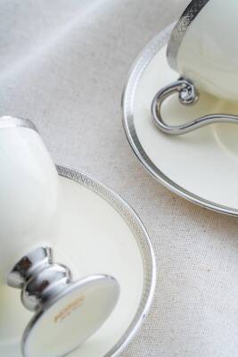 Thelma Kırık Beyaz 6 Kişilik Kahve Fincanı Takımı - 90 ml - 3