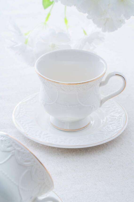 Veronica 6 Kişilik Porselen Çay Fincanı Takımı - 220 ml - 1