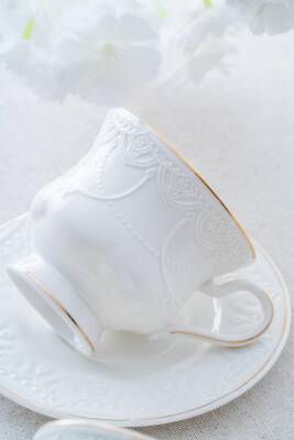 Veronica 6 Kişilik Porselen Çay Fincanı Takımı - 220 ml - 3